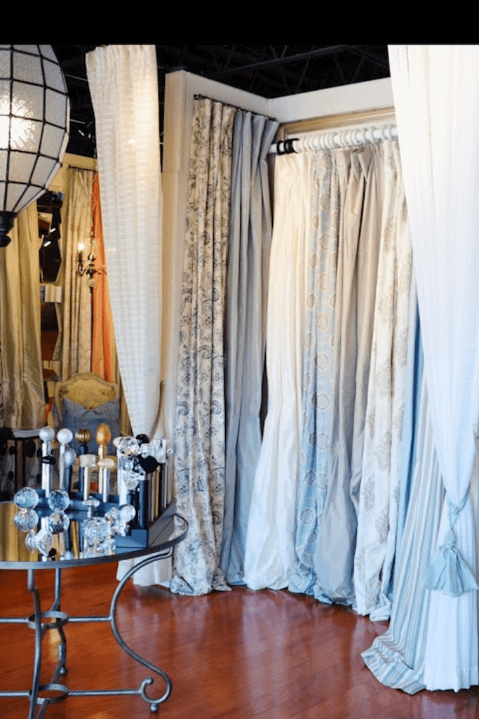 Fabric and drapery samples on the official services page